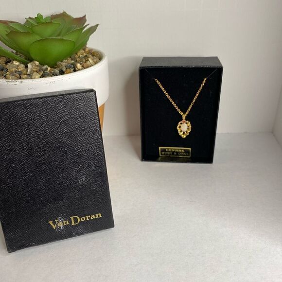 Van Doran Ruby & Opal necklace - Picture 1 of 2